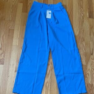 Women's Wide Leg Blue Pants